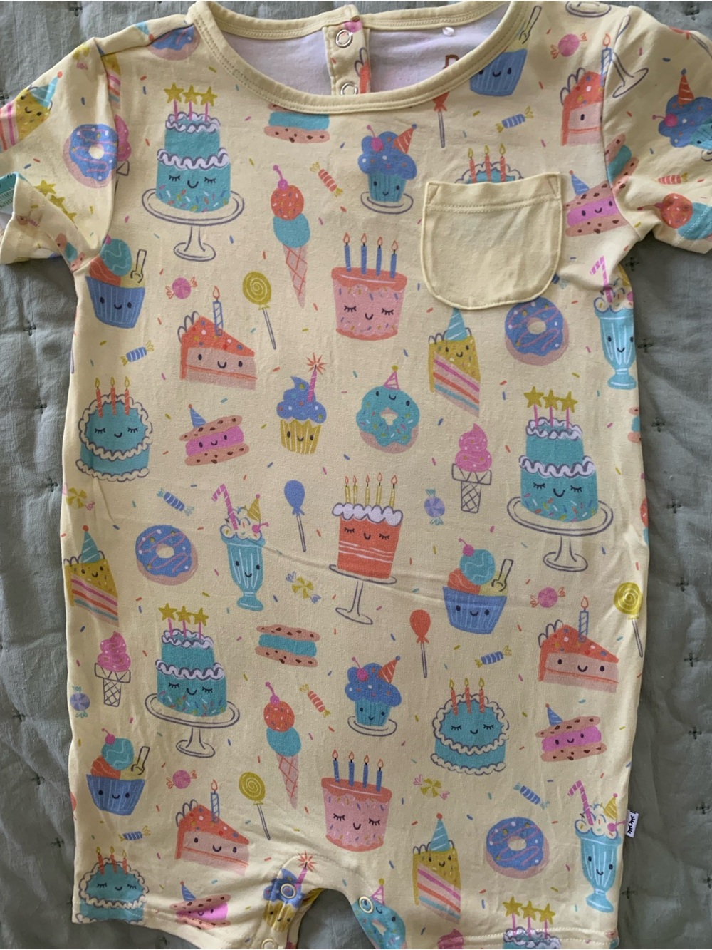 Little Sleepies Frosted Fun Henley Romper